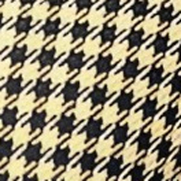 Homeroots Set Of Two 18" Yellow And Black Houndstooth Fabric Throw Pillows   471710