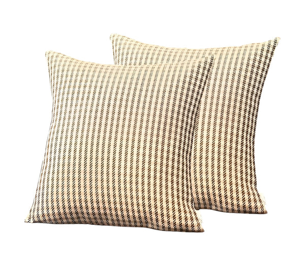 Homeroots Set Of Two 18" X 18" Brown Polyester Houndstooth Zippered Pillow   471711