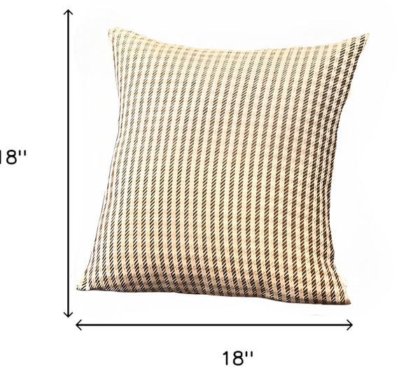 Homeroots Set Of Two 18" X 18" Brown Polyester Houndstooth Zippered Pillow   471711