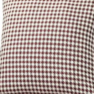 Homeroots Set Of Two 18" Red And White Houndstooth Fabric Throw Pillows   471712