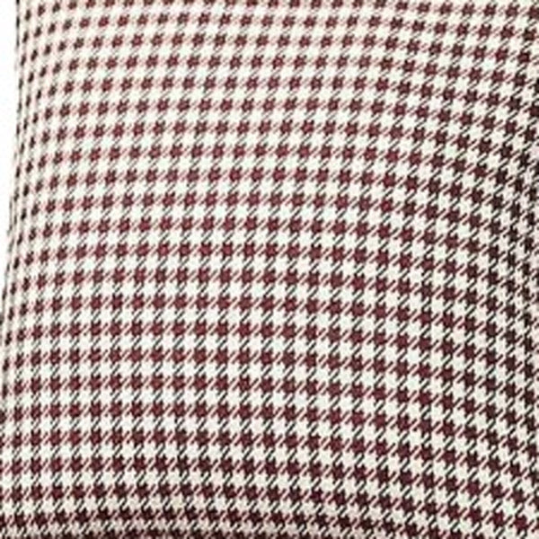 Homeroots Set Of Two 18" Red And White Houndstooth Fabric Throw Pillows   471712