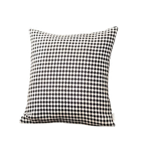Homeroots Set Of Two 18" Black And White Houndstooth Fabric Throw Pillows   471713
