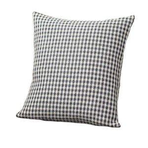 Homeroots Set Of Two 18" Black And White Houndstooth Fabric Throw Pillows   471714