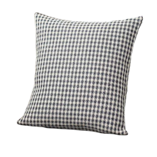 Homeroots Set Of Two 18" Black And White Houndstooth Fabric Throw Pillows   471714
