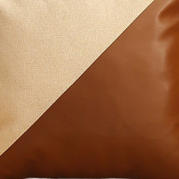 Homeroots Set Of Two 18" X 18" Brown And Ivory Polyester Zippered Pillow   471716