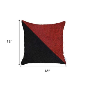 Homeroots Set Of Two 3" Red And Black Throw Pillow   471720