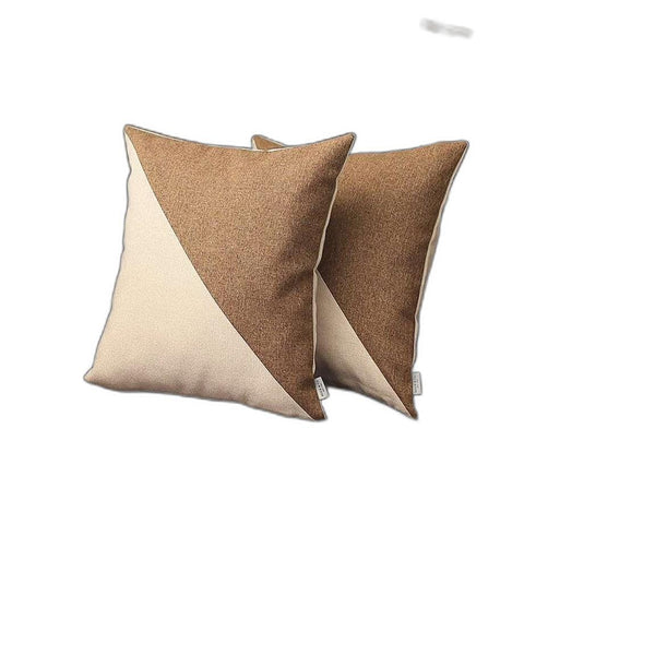 Homeroots Set Of Two 18" X 18" Polyester Zippered Pillow   471725