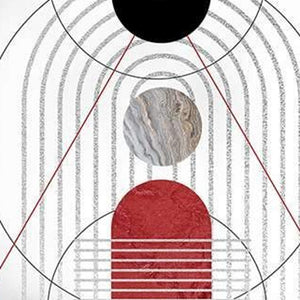 Homeroots Set Of Two 18" X 18" Black And Red Abstract Zippered Handmade Polyester Throw Pillow   471782