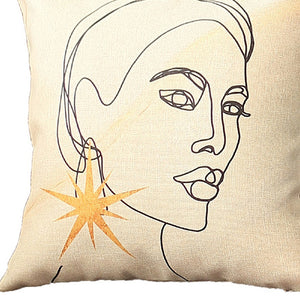 Homeroots Set Of Two 18" Beige And Black Throw Pillow   471783