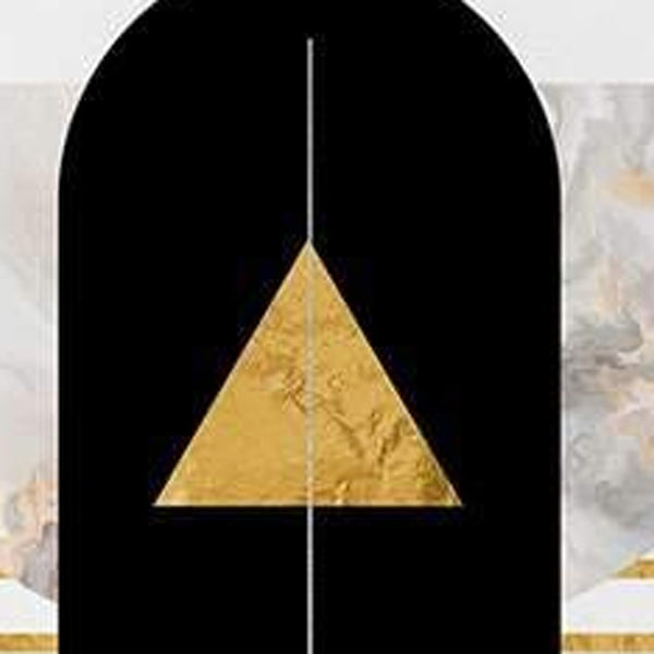 Homeroots Set Of Two 18" X 18" White Black And Gold Abstract Zippered Handmade Polyester Throw Pillow   471784