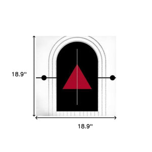 Homeroots Set Of Two 18" X 18" Black And Red Abstract Zippered Handmade Polyester Throw Pillow   471785