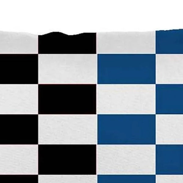 Homeroots Set Of Two 18" X 18" Blue And Black Polyester Abstract Zippered Pillow   471792