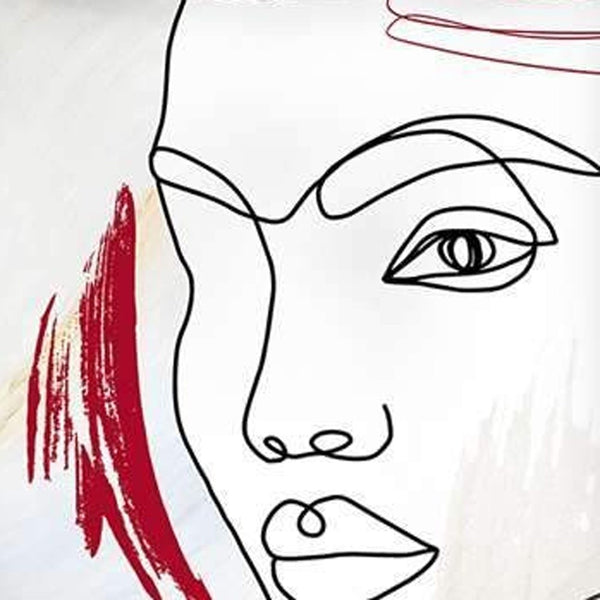 Homeroots Set Of Two 18" X 18" Gray Black White And Red Abstract Zippered Handmade Polyester Throw Pillow   471799