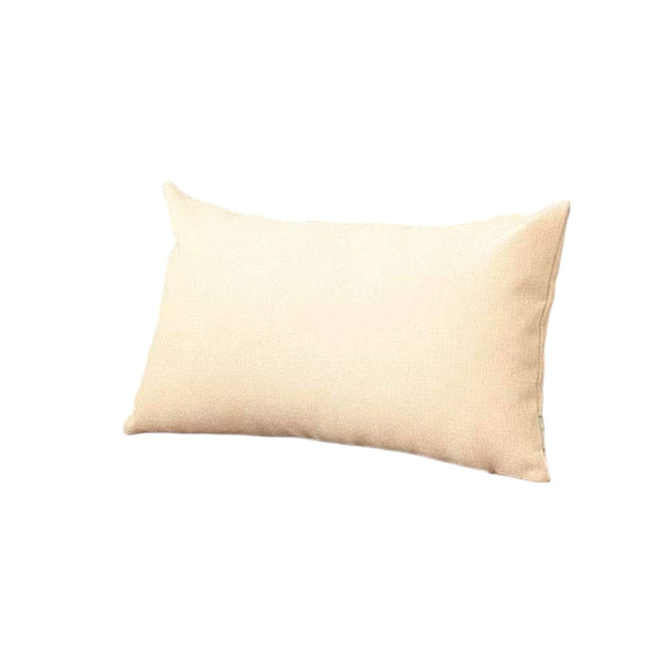 HomeRoots Set of Four Ivory Lumbar Throw Pillows – Stylish 12" x 20" Cushions for Sofa, Bed & Chairs 471808