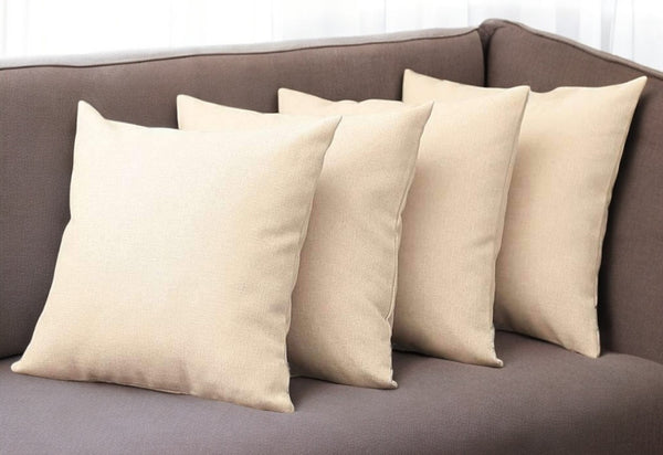 HomeRoots Set of Four 18" Ivory Throw Pillows - Stylish & Soft Accent Cushions for Home Décor & Comfort 471815