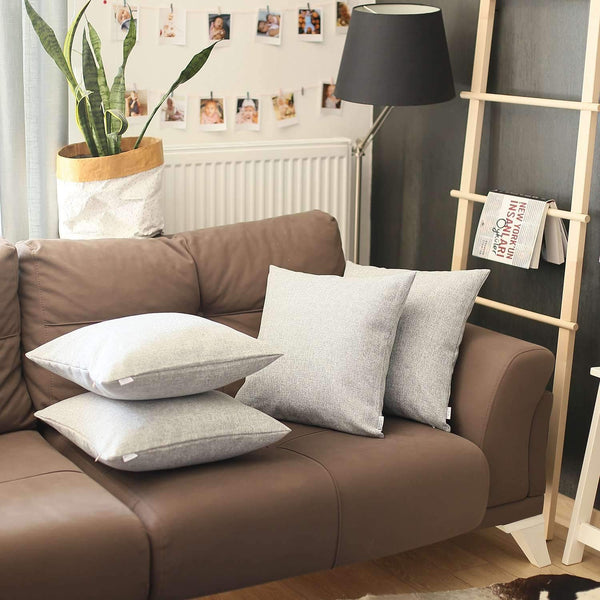 Homeroots Set Of Four Black And Gray Throw Pillow   471817