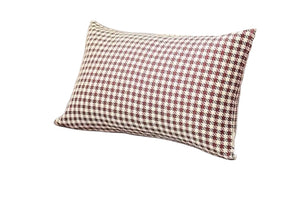 HomeRoots Set of Four Bold Red & White Houndstooth Lumbar Pillows for Stylish Comfort & Support in Any Room 471822