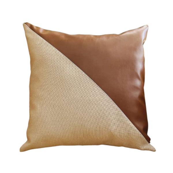 HomeRoots Set of Four 18" Geometric Zippered Throw Pillows in Brown & Grey for Stylish Home Décor Accent 471831