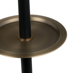 Crestview Collection Traditional Floor Lamp With Antique Brass Tray - Minimalist Elegance For Modern Living Spaces   Cvazer170