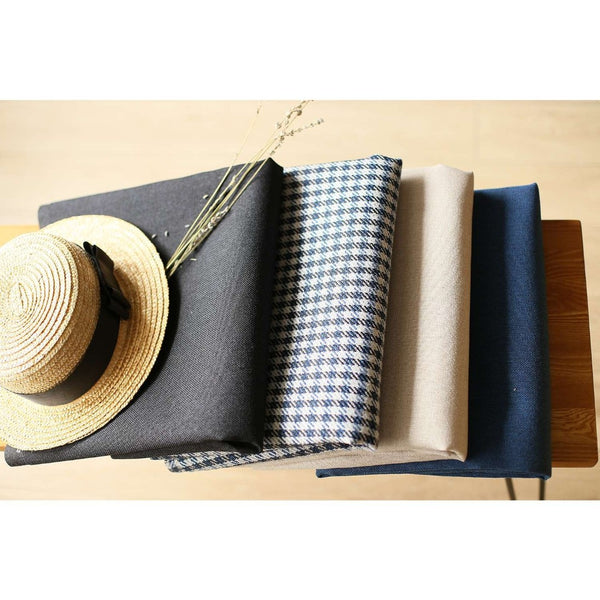HomeRoots Set of Four Handmade 18" X 18" Brown & Black Houndstooth Throw Pillows for Chic Home Decor 471884