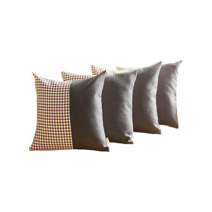 HomeRoots Set of Four 18" Black & Red Houndstooth Throw Pillows - Bold Style, Soft Comfort, Allergy-Friendly 471895