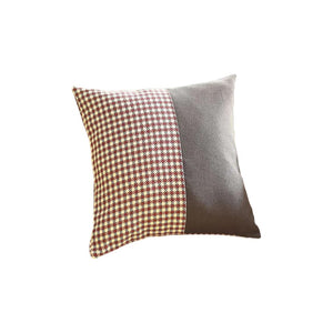 HomeRoots Set of Four 18" Black & Red Houndstooth Throw Pillows - Bold Style, Soft Comfort, Allergy-Friendly 471895