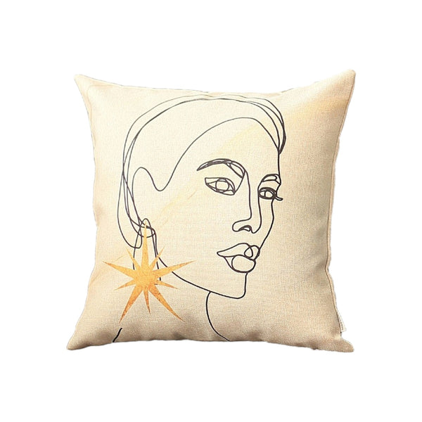 Homeroots Set Of Four 18" Beige And Black Throw Pillow   471898