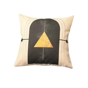 HomeRoots Set of Four 18" Ivory Black and Gold Geometric Throw Pillows – Modern Luxury for Any Décor 471899