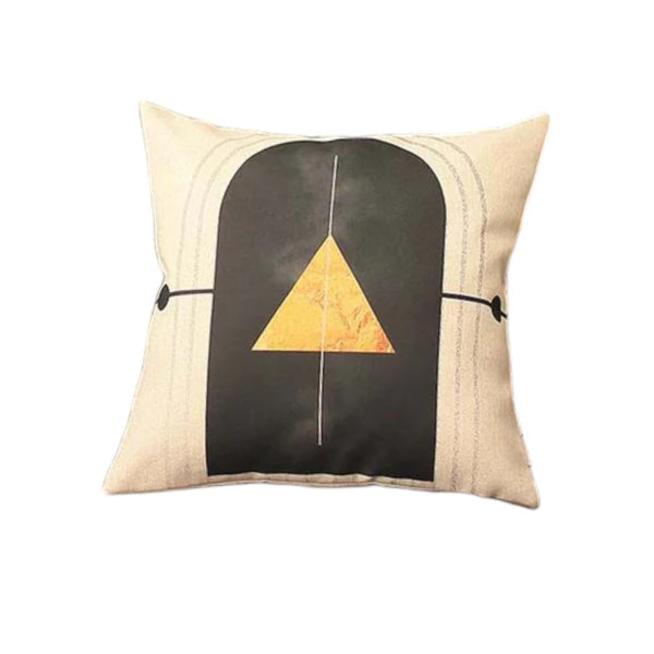 HomeRoots Set of Four 18" Ivory Black and Gold Geometric Throw Pillows – Modern Luxury for Any Décor 471899