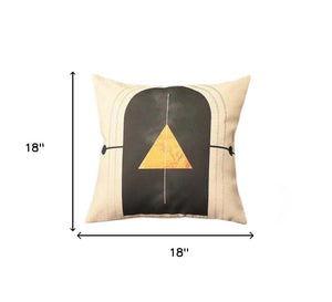 HomeRoots Set of Four 18" Ivory Black and Gold Geometric Throw Pillows – Modern Luxury for Any Décor 471899