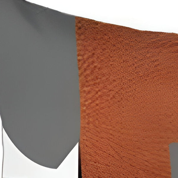 HomeRoots Set of Four 18" Abstract Ivory Gray and Orange Throw Pillows for Modern Home Decor & Comfort 471912