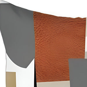 HomeRoots Set of Four 18" Abstract Ivory Gray and Orange Throw Pillows for Modern Home Decor & Comfort 471912