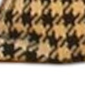 Homeroots Set Of Four 18" Red Black And White Houndstooth Fabric And Faux Leather Throw Pillows   471915