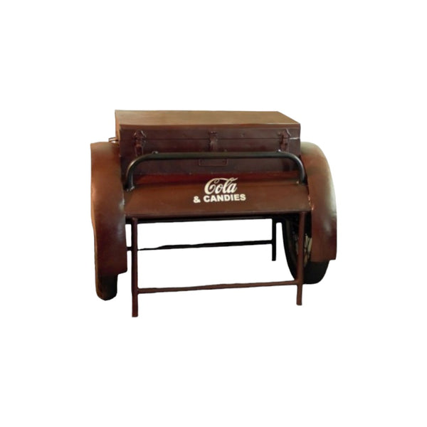 Homeroots 27" Maroon Steel End Table   471931