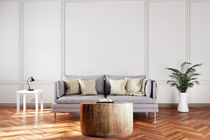 Homeroots 34" Natural Solid Wood Round Bunching Coffee Tables   471933