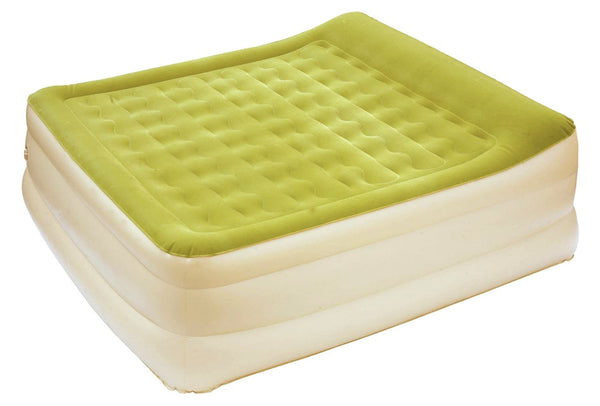 Homeroots Raised Head Moss Green Inflatable Queen Size Bed Mattress  K80,Pvc 471934