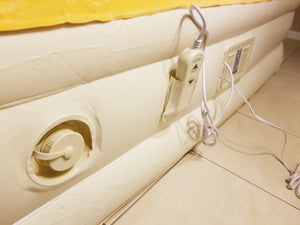 Homeroots Raised Head Moss Green Inflatable Queen Size Bed Mattress  K80,Pvc 471934