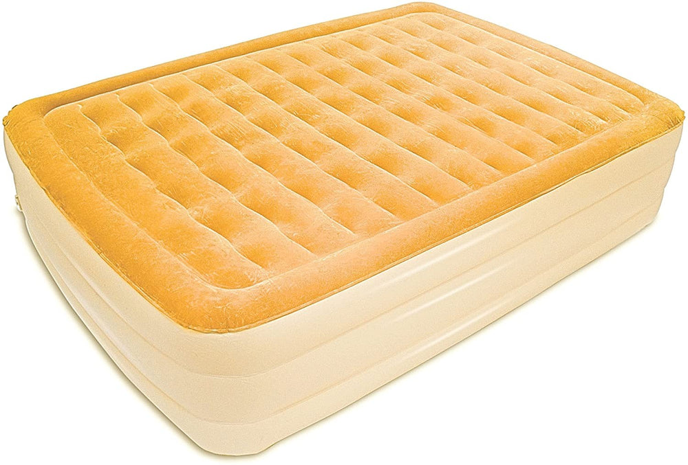 Homeroots Dreamy Golden Inflatable Queen Size Bed Mattress  K80,Pvc 471935