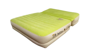 HomeRoots Incline Adjustable King-Size Air Mattress with Plush Velvet Top & Built-in Pump for Comfort & Ease 471937