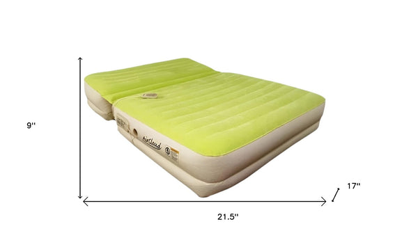 HomeRoots Incline Adjustable King-Size Air Mattress with Plush Velvet Top & Built-in Pump for Comfort & Ease 471937