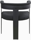 Romeo Black Boucle Fabric Dining Chair 471Black-C Meridian Furniture