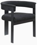 Romeo Black Boucle Fabric Dining Chair 471Black-C Meridian Furniture