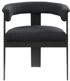 Romeo Black Boucle Fabric Dining Chair 471Black-C Meridian Furniture