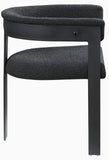 Romeo Black Boucle Fabric Dining Chair 471Black-C Meridian Furniture