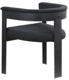 Romeo Black Boucle Fabric Dining Chair 471Black-C Meridian Furniture