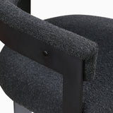 Romeo Black Boucle Fabric Dining Chair 471Black-C Meridian Furniture