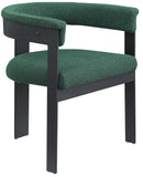 Romeo Green Boucle Fabric Dining Chair 471Green-C Meridian Furniture