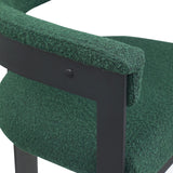 Romeo Green Boucle Fabric Dining Chair 471Green-C Meridian Furniture