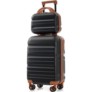 English Elm Hardshell Abs Four Piece Spinner Luggage Set with Tsa Lock and Packing Cubes N730P262653B