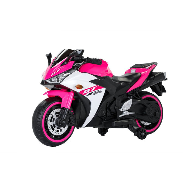 English Elm Electric Ride on Motorcycle for Kids with Light up Wheels Bluetooth and Twist Throttle W1760P177910